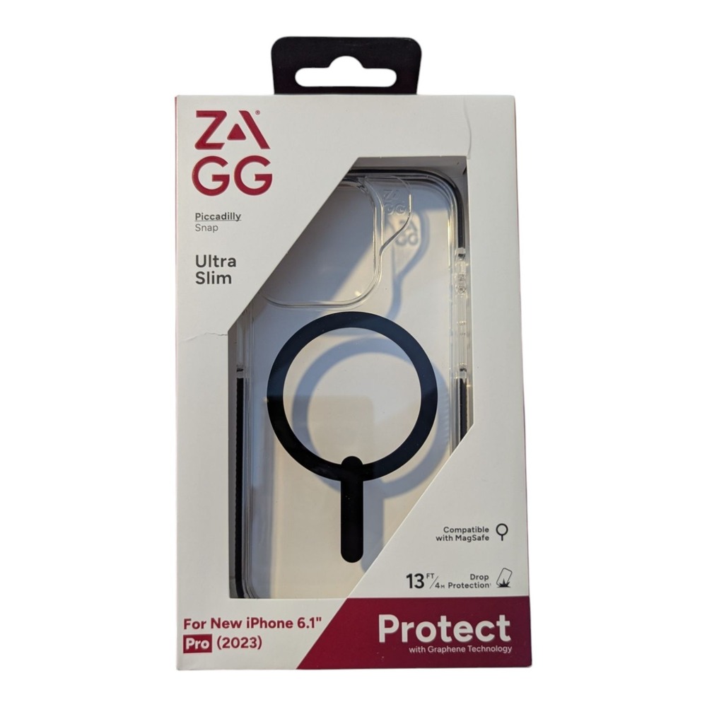 G7. ZAGG Piccadilly Snap Magsafe Case Ultra Slim Apple iPhone 15 Pro Max Clear